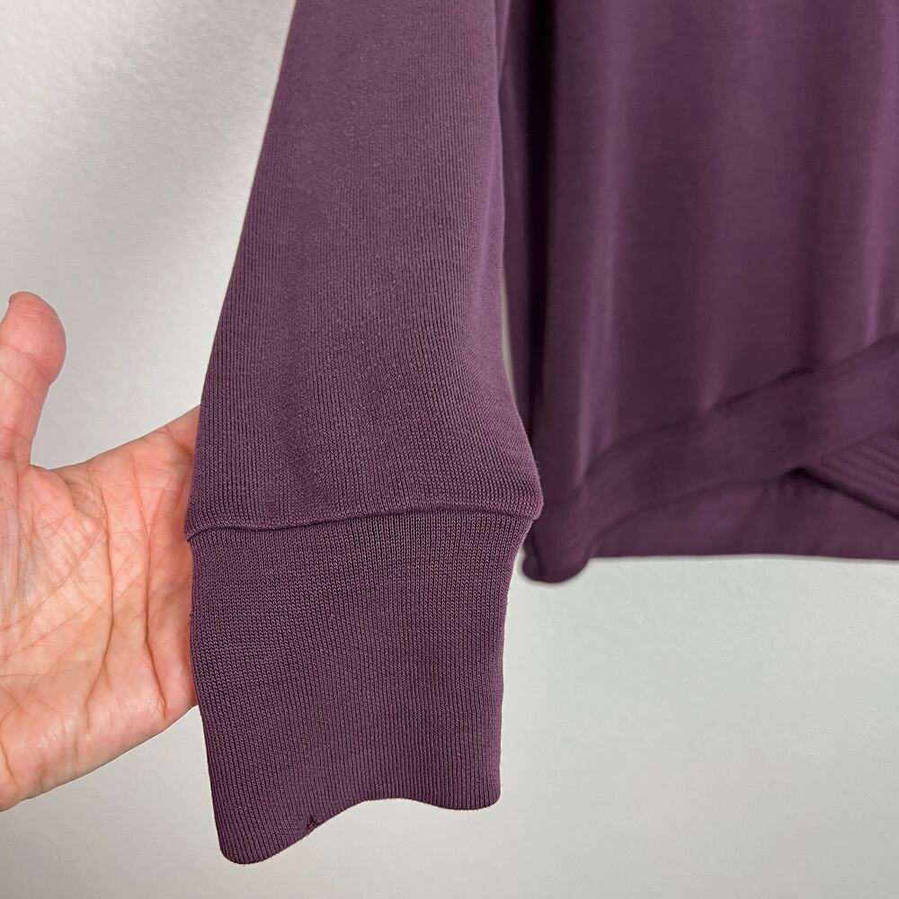 Athleta Serenity Criss Cross Soft Top Long Sleeve Eggplant Purple‎ Size Small - Picture 5 of 8